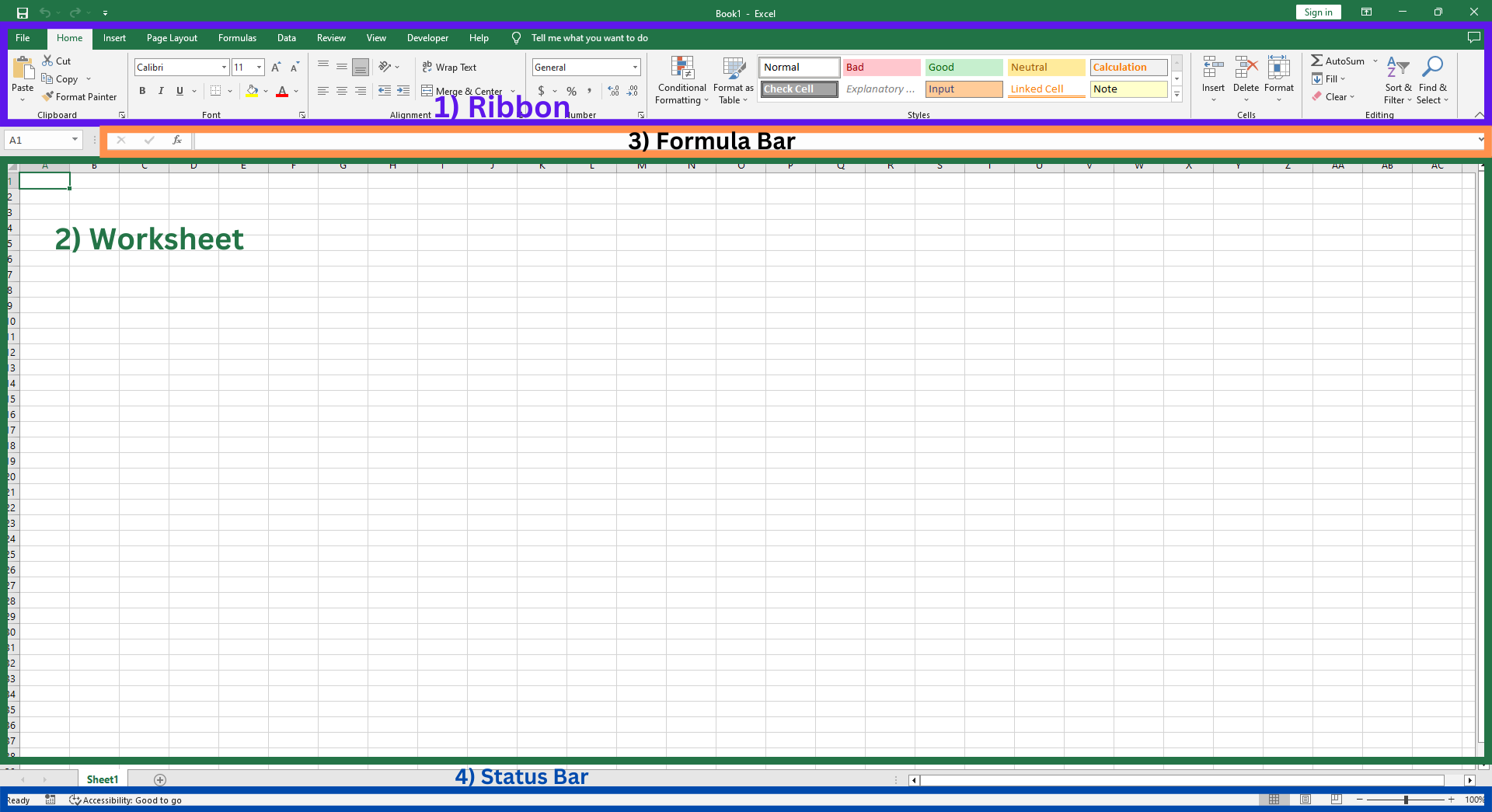 Overview Of Excels Interface